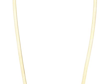 14K Gold 4mm Imperial Herringbone Chain Hot on Sale