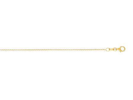 14K Gold 1.1mm Round Cable Chain Sale