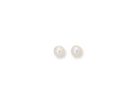 14K Gold  8MM Pearl Stud Earring For Sale