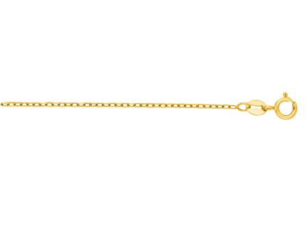 14K Gold 1.2mm Open Cable Chain For Discount