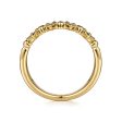 14K Yellow Gold Bujukan Stackable Diamond Ring For Sale