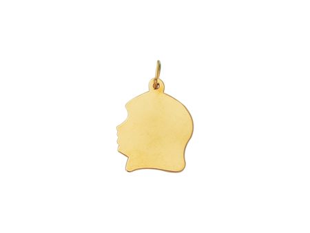 14K Gold Medium Girl Charm For Sale