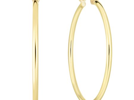 14K Gold 1.5x30mm Hoops on Sale