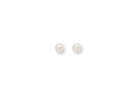 14K Gold  6MM Pearl Stud Earring on Sale