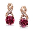 14K Rose Gold Fancy Zircon Diamond Earrings Online now