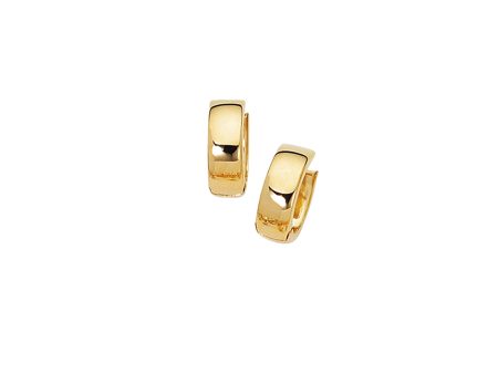 14K Gold Polished Chunky Huggie Earring Online now