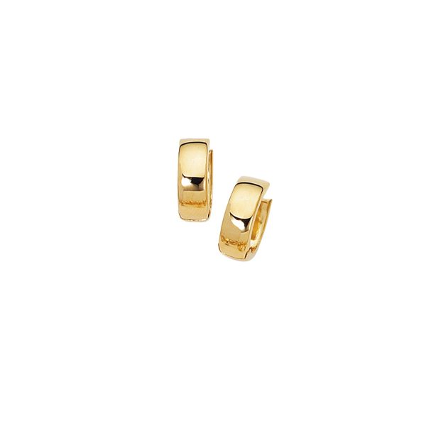 14K Gold Polished Chunky Huggie Earring Online now