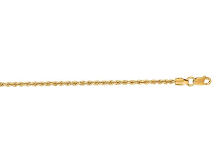 14K Gold 1.8mm Rope Chain Discount