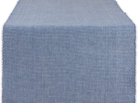 DII Two-Toned Collection Tabletop, Table Runner, 13x72, Navy Cheap