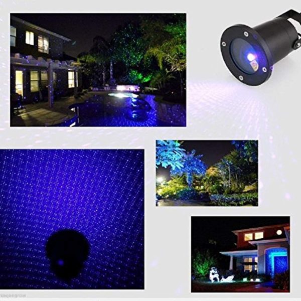 Luces al aire última intervensión de Navidad de láser azul Proyector – Kit de decoración para jardín, árboles, arbustos, Patio, día festivo, fiestas y bodas Online