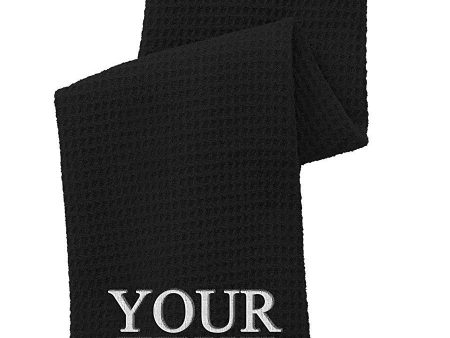 Personalized Custom Golf Towel - Add Your Embroidered Name or Monogram - Trifold Golf Towels with Grommet and Carabiner Clip, Hook Online