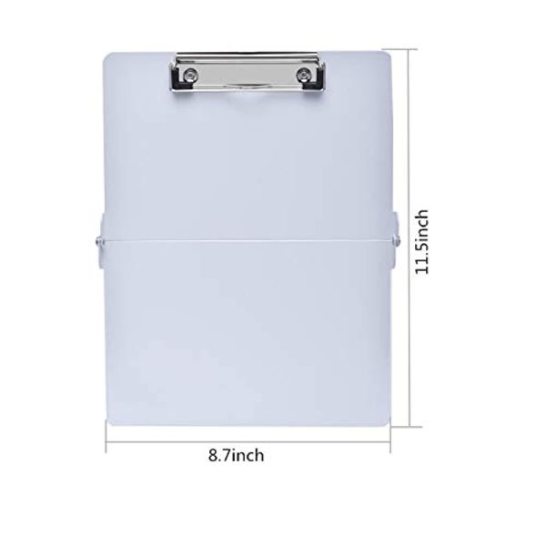 Randofu Medical Clipboard Foldable, Medical Edition Clipboard Aluminum Metal Clipboard Medical Accessories for Physicians, Interns, Residents, Nurses and Healthcare Professional (White) Fashion