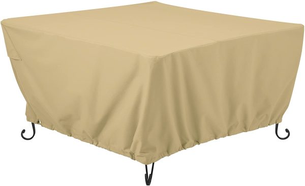 Venrey Terrazzo Water-Resistant 52 Inch Square Fire Pit Table Cover For Sale