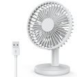 VersionTECH. Desk Fan, Small Quiet Fans Personal Portable USB Operated Cooling Mini Fan with 3 Speeds and 40° Adjustment for Table Desktop Office Home Car ( White ) Cheap