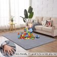 Wondo Area Rug Large Shaggy Rug Fluffy Imitation Rabbit Fur Floor Carpet Soft and Non-slip with 3m Nano Adhesive Tape for Living Room Dining Room Bedroom Kids Room Grey 140x200cm Cheap