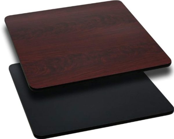 Reversible Laminate Table Top Finish: Black Mahogany, Size: 36  Square Cheap