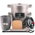 Cast Masters 10 - 12 KG LARGE CAPACITY Propane Furnace DELUXE KIT with Crucible and Tongs Kiln Smelting Gold Silver Copper Scrap Metal Recycle 10KG KILOGRAM Fashion