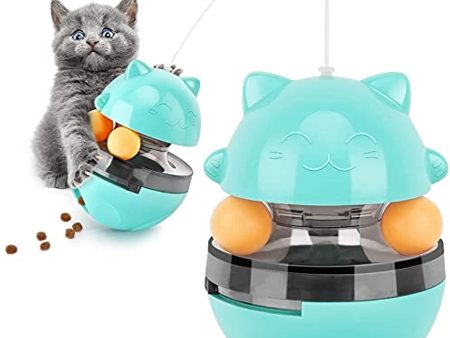 EverWin Food Treat Dispenser Toy Tumbler Design Heavy Duty Cat Stimulation Puzzle Feeder Toy Pets Slow Kibble Dispensing Ball for Dog Cat Fun IQ Active Stimulation Sale