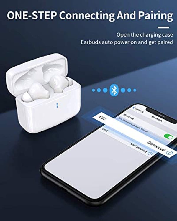 ANDSF Wireless Earbuds,Bluetooth Headphone with CVC8.0 Noise Cancelling Mics, Bluetooth 5.0 Earphones with Immersive Stereo Deep Bass ,40H Playtime , IPX6 Waterproof Earphones Online Hot Sale