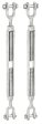 BLIKA   93900296 Hot Dipped Drop Forged Galvanized Steel Jaw and Jaw Turnbuckle, 3500 lbs Working Load Limit, 5 8  Threaded Diameter x 12  Take Up, 21-1 2  Length Sale