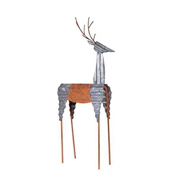 EPROSMIN Corporation JUM324 Alpine Sheet Metal Reindeer, Outdoor Festive Decoration for Garden, Lawn, Yard Holiday décor, Multi Discount