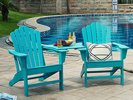 WestinTrends Classic Outdoor Adirondack Chairs with Connecting Plate Set of 3 for Garden Porch Patio Deck Backyard, Weather Resistant Accent Furniture, Blue Online