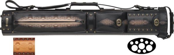 InStroke 3 Butt and 7 Shaft Tooled Pool Cue Cases Color: Rust Discount