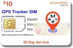 GSM SIM Card for GPS Trackers - Pet Kid Senior Vehicle Tracking Devices - 30 Day Service - USA Canada & Mexico Roaming Online now