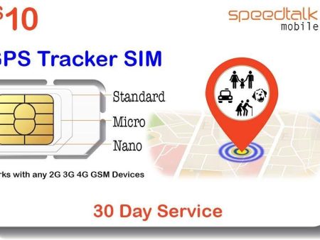 GSM SIM Card for GPS Trackers - Pet Kid Senior Vehicle Tracking Devices - 30 Day Service - USA Canada & Mexico Roaming Online now