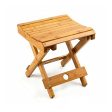 URFORESTIC 100% Natural Bamboo Folding Stool for Shaving Shower Foot Rest 12 ,Fully Assembled Online now