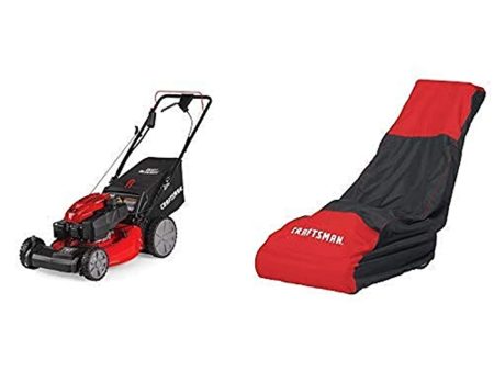 Craftsman M275 159cc 21-Inch 3-in-1 High-Wheeled Self-Propelled FWD Gas Powered Lawn Mower with Bagger and Lawn Mower Cover Hot on Sale