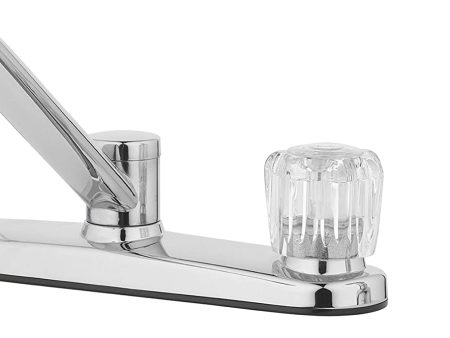 Uneedem  26-K82CS-CH-AV Two Handle Kitchen Sink Faucet with Side Spray, Polished Chrome Round Knobs on Sale