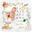 Bubzi Co  Baby Monthly Milestone Blanket Woodland - Baby Girl Gifts & Baby Boy Gifts - Watch Me Grow Woodland Nursery Décor - European Design - Gender Neutral for Newborn Girl & Boy For Cheap