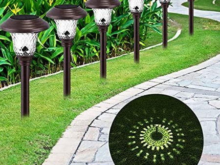 Toodour Solar Landscape Path Lights, 6 Packs Solar Landscape Lighting, Solar Outdoor Garden Lights Auto On Off, Waterproof Solar Path Lights for Yard Patio Walkway Landscape Pathway Supply