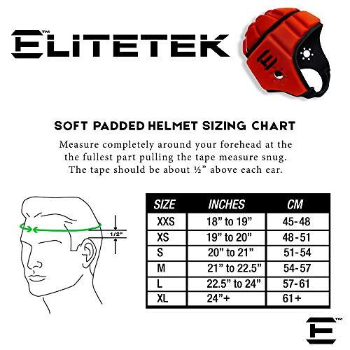 EliteTek Soft Padded Headgear - 7v7 Soft Shell - Rugby - Flag Football Helmet - Soccer Goalie & Epilepsy Head Fall Protection - Youth & Adult Sizing For Sale