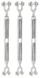 BLIKA   93900296 Hot Dipped Drop Forged Galvanized Steel Jaw and Jaw Turnbuckle, 3500 lbs Working Load Limit, 5 8  Threaded Diameter x 12  Take Up, 21-1 2  Length Sale