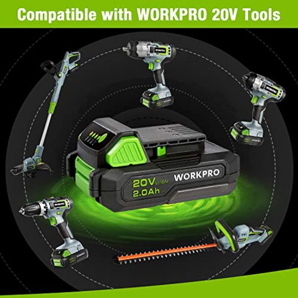 WORKPRO 20V 2.0Ah Lithium-ion Battery Pack For Cheap