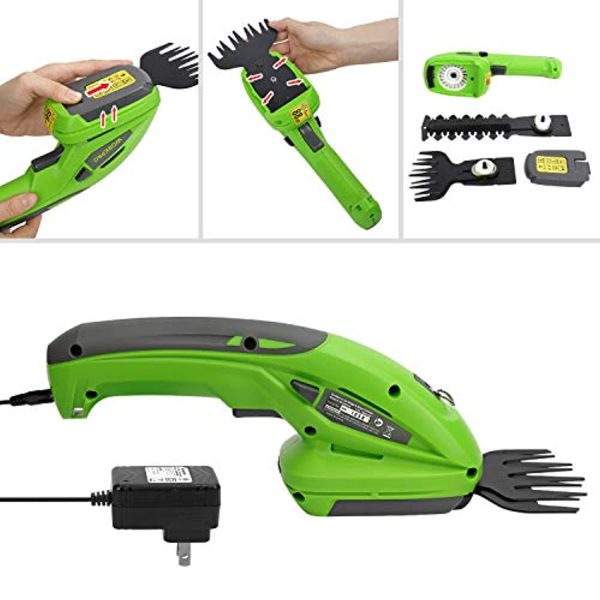 WORKPRO 7.2V 2-in-1 Cordless Grass Shear + Shrubbery Trimmer - Handheld Hedge Trimmer, Rechargeable Lithium-Ion Battery and Charger Included For Cheap