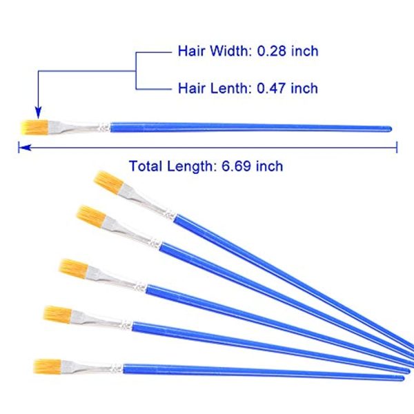 DAIKOYE Paint Brushes Set 60 Pcs Nylon Flat Hair for Acrylic Oil Watercolor Art Painting，Art Paintbrushes for Children Discount