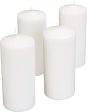 WAYNEWON4-Pack Unscented Pillar Candles - 68 Hour Burn Time - 2.8 x 6-Inches, White Sale