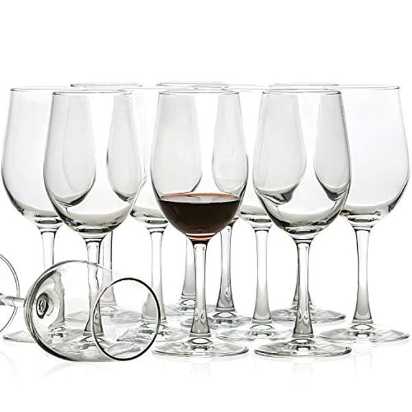 UMI UMIZILI 12 Ounce - Set of 12, Classic Durable Red White Wine Glasses for Party Supply