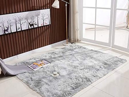 Wondo Lixada Ultra Soft Tie-Dye Style Gradient Color Carpet Floor Bedroom Mat Rectangle Shape Fluffy Rug for Living Room Bedroom Balcony Hallway Mat Discount