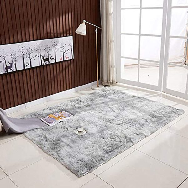 Wondo Lixada Ultra Soft Tie-Dye Style Gradient Color Carpet Floor Bedroom Mat Rectangle Shape Fluffy Rug for Living Room Bedroom Balcony Hallway Mat Discount