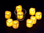 WAYNEWON LED Flameless Votive Candles, Realistic Look of Melted Wax, Warm Amber Flickering Light - Battery Operated Candles for Wedding, Valentine s Day, Christmas, Halloween Decorations (12-Pack) Discount