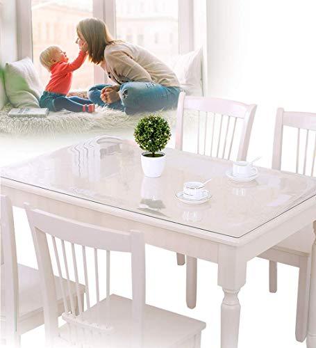 Clear Plastic Dining Table Protector Tablelcloth Desk Pad Mat Wooden Furniture Coffee Glass Side Table Cloth Table Top Protection Countertop Cover Waterproof Rectangular PVC Vinyl 24 x 24 Inches 2PCS For Discount