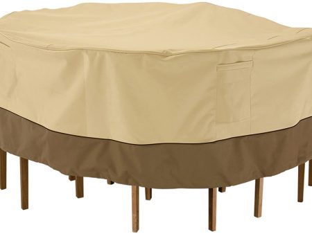 Venrey Veranda Water-Resistant 70 Inch Round Patio Table & Chair Set Cover Supply