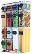 U-miss Airtight Food Storage Containers Set - Kitchen & Pantry Organization - BPA-Free - Plastic Canisters with Durable Lids Ideal for Cereal, Flour & Sugar - Labels, Marker & Spoon Set (14) Online