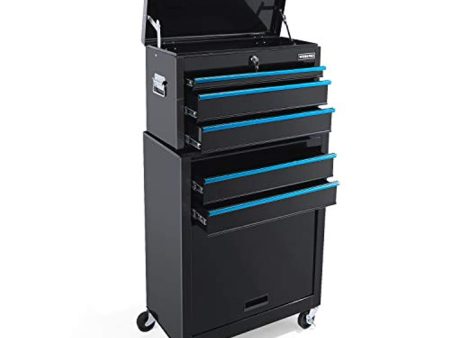 WORKPRO 5-Drawer Rolling Tool Chest, Sliding Metal Drawer Rolling Tool Storage Cabinet, Removable Toolbox Organizer for Workshop, Garage Online now