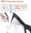 Vianté Glass Electric Tea Kettle. Fast Water Boiler. BPA-FREE Stainless Steel & Borosilicate Glass. Designed in Italy. 8 Cups Capacity. 1.7 Liters Online Hot Sale