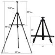 T-Sign 66  Reinforced Artist Easel Stand, Extra Thick Aluminum Metal Tripod Display Easel 21  to 66  Adjustable Height with Portable Bag for Floor Table-Top Drawing and Displaying Online now